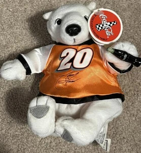 RARE NWT 1999 Coca Cola Plush NASCAR Driver Tony Stewart #20 Racing Plush Bear - Picture 1 of 2