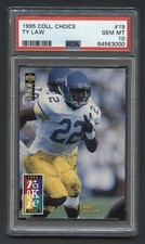 1995 TY LAW COLLECTOR'S CHOICE ROOKIE PSA 10 GEM-MT MICHIGAN PATRIOTS (#19) RZC