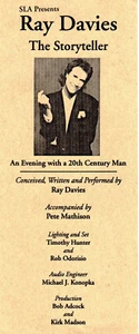 Ray Davies 1997 20th Century Man Paramount Theatre Seattle Programm Flyer Kinks - Bild 1 von 5