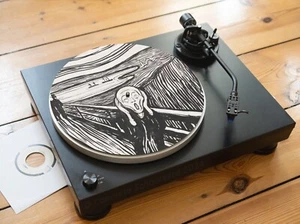 Edvard Munch "The Scream" Felt Record Player Turntable Slipmat Mat, Art History - Picture 1 of 1