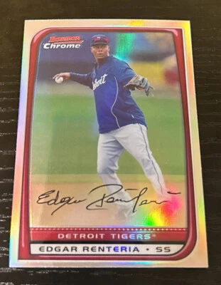 2008 Bowman Chrome Edgar Renteria Refractor - Image 1 of 2