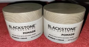 Lot of 2 Blackstone Men's Grooming Bourbon & Cedar Styling Pomade 4 oz - Picture 1 of 1