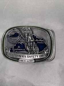 Fibbia cintura miniera di carbone vintage Western Kentucky Mining Institute giorni sicurezza 1992 - Foto 1 di 5