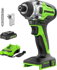 Greenworks 24V Brushless Impact Driver Kit, 2650 in-lbs 3-Speed + 2Ah Battery &  - Picture 1 of 4
