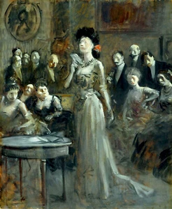 Jean Louis Forain "Le Lettre" table Green Artwork PAPER or CANVAS Fine Art - Picture 1 of 4