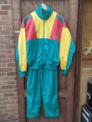 Vintage Adidas 70er Rasta Colour Way Herren Trainingsanzug Größe 168 R / Beschreibung - Bild 1 von 4