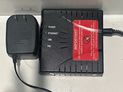 Westell E90-611016-06 DSL2 + Bridge  Router Modem with Power Supply - Image 1 of 3