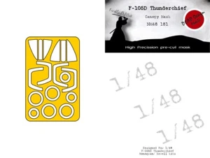 Dead Design 1/48 REPUBLIC F-105D THUNDERCHIEF CANOPY PAINT MASK Revell & Monogra - Picture 1 of 5
