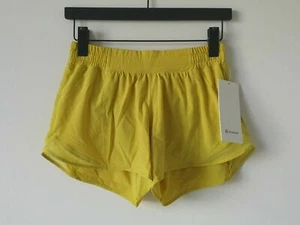 Neu mit Etikett LULULEMON SOLL gelb leicht niedrig geschnitten gefüttert 4" heiße heiße Shorts 6 - Bild 1 von 8