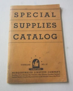 Old Vintage 1936 - Mergenthaler LINOTYPE Co - Special Supplies Catalog - No. 27  - Picture 1 of 5