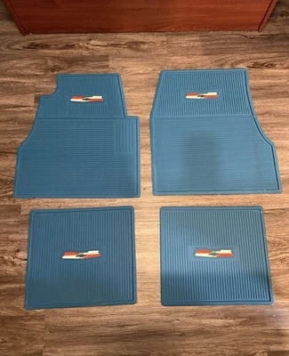 1953-1964 Chevy Bel air Impala Biscayne Original Style Rubber Floor Mats - Image 1 of 2
