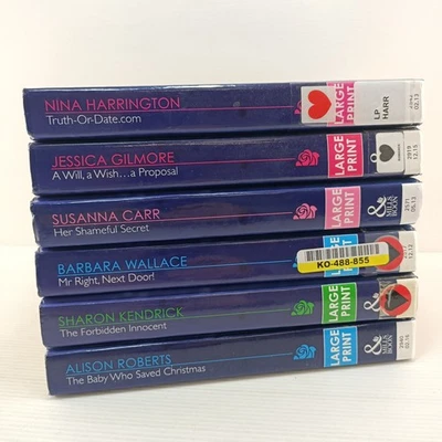 6x Mills & Boon Large Print Forbidden Innocent Love Sexy Romance Book Bundle - Image 1 of 4