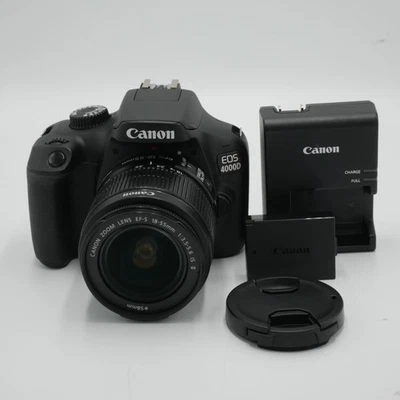 Canon EOS 4000D DSLR Camera EF-S 18-55 mm f/3.5-5.6 Lens *USED* - Image 1 of 4