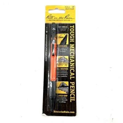 Weatherproof Mechanical Pencil Orange Barrel 1.3mm Black Lead (No. OR13) - Image 1 of 4