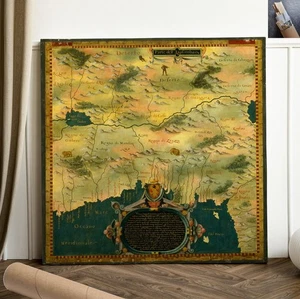 Africa Map Niger Nigeria Cameroon Stefano Bonsignori Artwork 24X24 In - Picture 1 of 4