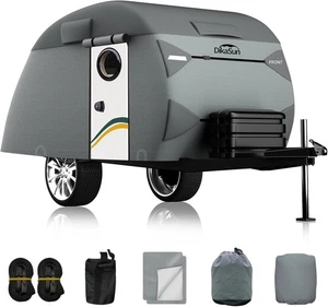 DikaSun Teardrop Camper Cover - Fits 10'-12' Trailers, 7 Layers Top Heavy Du - Picture 1 of 7
