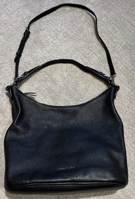 Michael Kors Rhea черный кожаный Messenger через плечо наплечная сумка сумочка Дамская сумка - Изображение 1 из 4