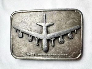 Vintage Pewter B-52 Stratofortress Bomber Belt Buckle The Buckle Connection - Picture 1 of 13