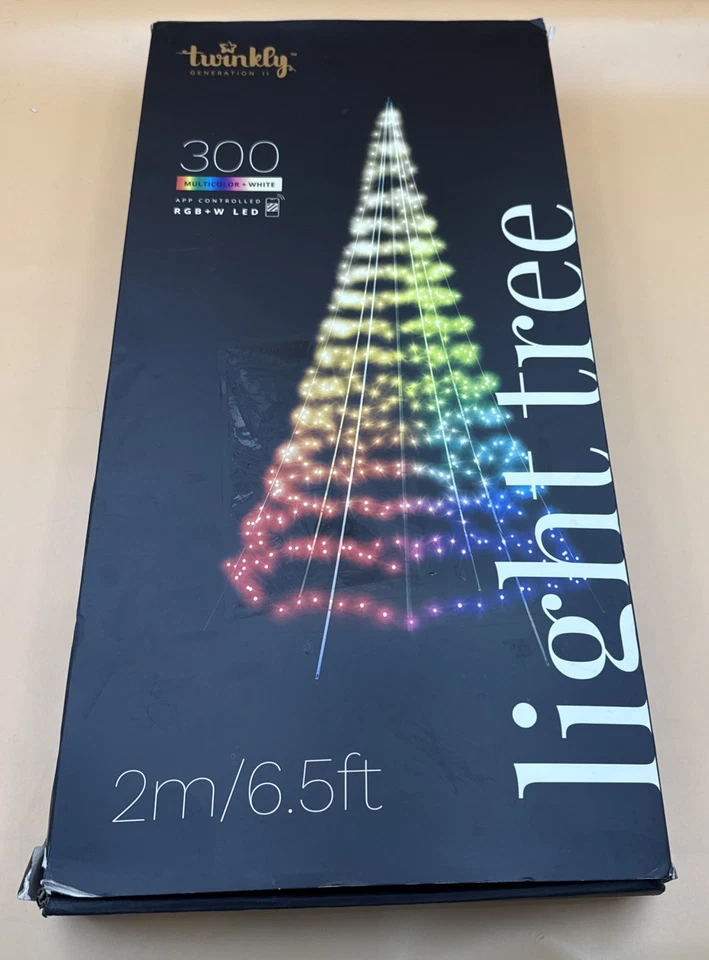 Twinkly Light Tree App Control Christmas tree RGB+W Led 300 light 2m/6.5ft - Image 1 of 4