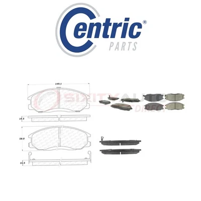Centric Semi Metallic Brake Pads w Shim for 2002-2003 Kia Sedona 3.5L V6 - ro Foto 1 de 4