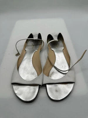 Sandalias planas Kate Spade New York de cuero blanco gladiador para mujer talla 9B Foto 1 de 4