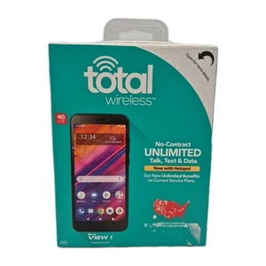 New Total Wireless Blu View 1, 5.5” Phone 4G LTE Android 9.0 - Picture 1 of 3
