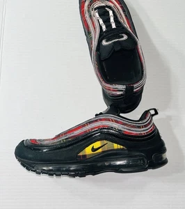 Nike Air Max 97 Tartan Sneakers Women’s 9 Black Plaid AV8220-001 Reflective - Picture 1 of 9
