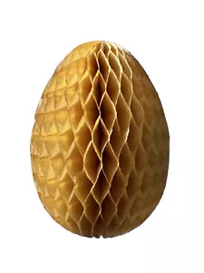 Tejido de panal de colección 1930 huevo de pascua dorado saludo desplegable hermoso - Imagen 1 de 4