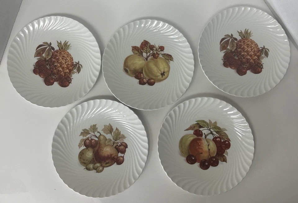 5 件复古 Burleigh 铁矿石斯塔福德郡英格兰盘子 — 第 1/4 张图片