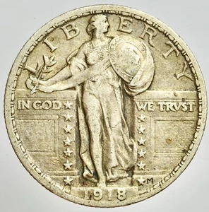 STATI UNITI - USA -AG/ 1/4 QUARTER DOLLAR $ 1918 - Bild 1 von 2