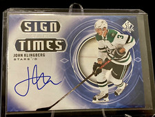 2020-21 SP Authentic  John Klingberg Sign Of The Times Auto #SOTT-JK Dallas