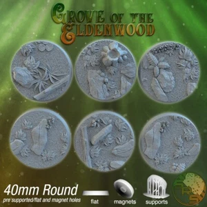 SRS Studios Round Forest Bases 40mm Frostgrave DND Wargames - Picture 1 of 2
