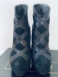 Botas Colin Stuart Victoria Secret Cuero Gamuza Ultra Sexy Tacones de aguja altos 7M - Imagen 1 de 6
