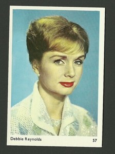 Debbie Reynolds #57 Vintage 1960 Leaf Movie Film Star Card Europe NM/M