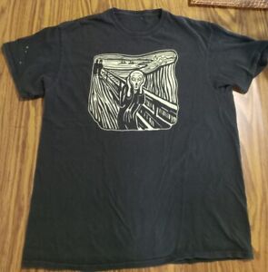 Vintage Edvard Munch The Scream Black T Shirt(M)Tag Missing,Has Normal Wear.