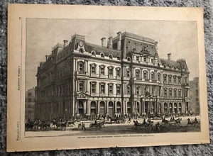 Harper's Weekly Newspaper Engraving New Post Office Boston Mass Antique 1870 - Picture 1 of 6