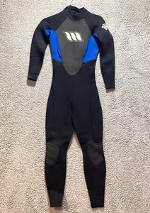 West Wetsuits Enforcer Women’s Full Wetsuit 3/2mm Size 6 Back Zip Black Blue - Picture 1 of 7