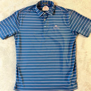 Peter Millar Summer Comfort Bear Dance Polo Mens Stripe Shirt Short Sleeve Large - Picture 1 of 8