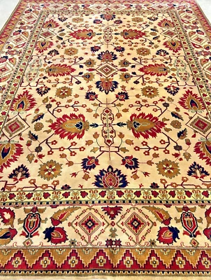 8'11" x 12' Hand-Knotted 100% Wool Carpet - Herize Design Area Rug - Image 1 of 4