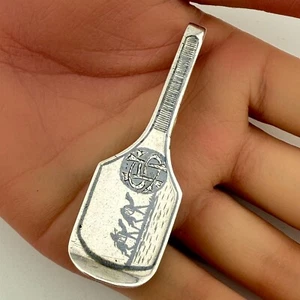 Vintage 925 Sterling Silver Arabic With All My Love ENG "BILL" Money Clip 22.2g - Picture 1 of 4