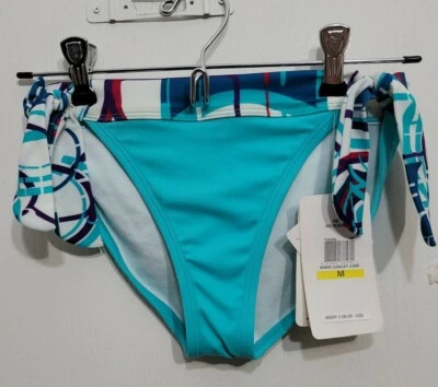 *Nuevo con etiquetas Traje de baño Oakley Parte inferior de bikini Estampado azul melodía Talla M Foto 1 de 4