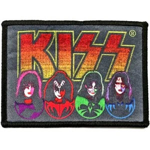 OFFICIAL LICENSED - KISS - FACES & ICONS SEW-ON PATCH ROCK SIMMONS - Picture 1 of 1