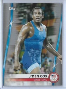 RARE 2020 TOPPS OLYMPICS J'DEN COX SILVER CARD #55 ~ USA WRESTLING 2021 ~ QTY - Picture 1 of 2