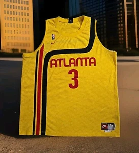 VTG Atlanta Hawks Shareef Abdur-Rahim 1974 Retro Nike Swingman Jersey Mens 3xL - Picture 1 of 15
