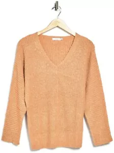 Lush V-neck Wide Sleeve Ribbed Sweater Size Small - Picture 1 of 2
