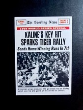 1969 TOPPS #166 WORLD SERIES GAME 5  “KALINE’S KEY HIT SPARKS TIGER RALLY”