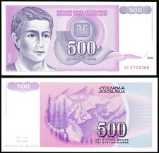 Yugoslavia 500 dinara 1992 Youth & Mountains P113 Prefix AC UNC