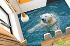 3D White Polar Bear G4829 Floor WallPaper Murals Wall Print Decal AJ Coco 2024