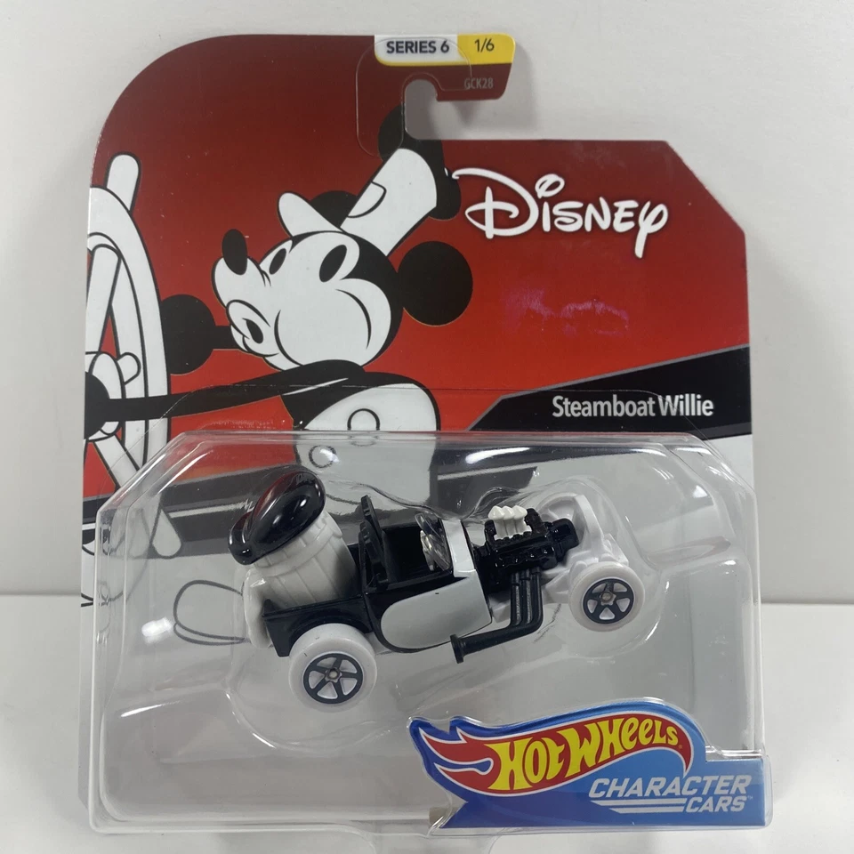 Steamboat Willie Disney Hot Wheels Character Cars Series 6 1/6 GGX72