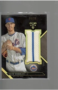 ZACK WHEELER PIN STREIFEN TRIKOT 34/36 2016 TOPPS DREIFACHFÄDEN BASEBALL - Bild 1 von 2